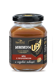 Берестов А.С. Иммун UP Мед цветочный с прополисом и кедровой живицей 200гр