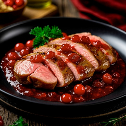Mfood.kz Филе утиное в брусничном соусе 1кг