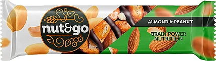 Nut & Go Миндально-арахисовый батончик с арахисовой пастой 36гр